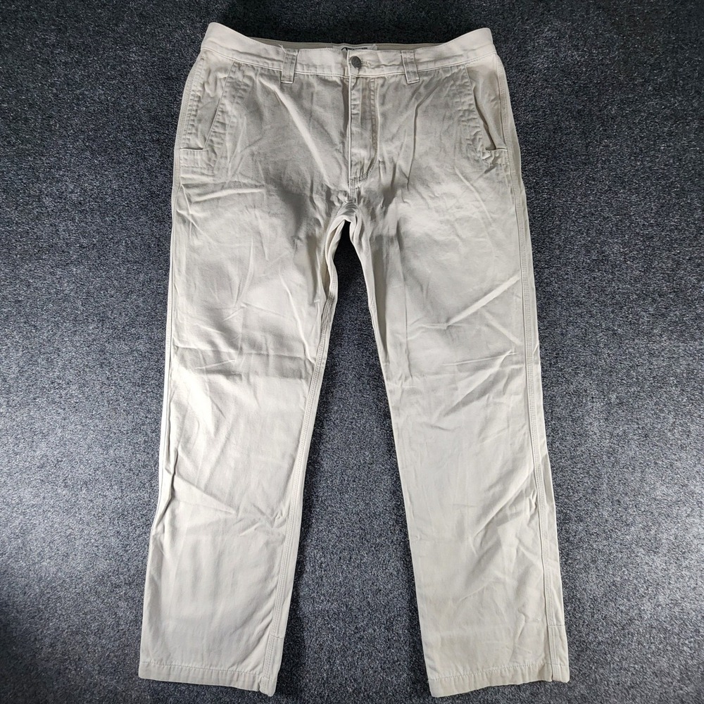 Mountain Khakis Teton Twill Slim Fit Mens Pants 38x32 Tan Cotton Khaki 21218